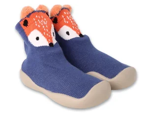 Kapcie dziecięce niemowlęce granatowe Befado 002P076 domowe niechodki-20 - Buciki dla niemowląt - miniaturka - grafika 1