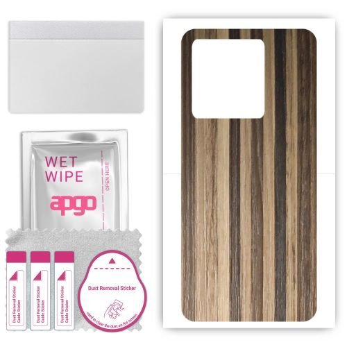 folia naklejka skórka strukturalna na TYŁ do Vivo Y200 Pro - Drewno Paski Mix - apgo SKINS