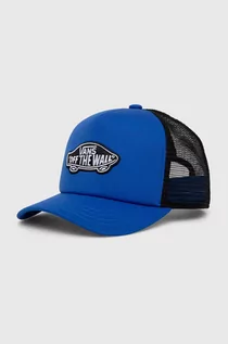 Czapki dla dzieci - Vans czapka z daszkiem dziecięca CLASSIC PATCH CURVED BILL TRUCKER HAT kolor niebieski z aplikacją - grafika 1