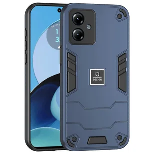 Do etui na telefon Motorola Moto G14 4G TPU + pokrowiec amortyzujący PC Granatowy - Etui i futerały do telefonów - miniaturka - grafika 1