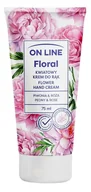 Kremy i maski do rąk - ON LINE Floral Kwiatowy Krem do rąk - Piwonia & Róża 75ml - miniaturka - grafika 1