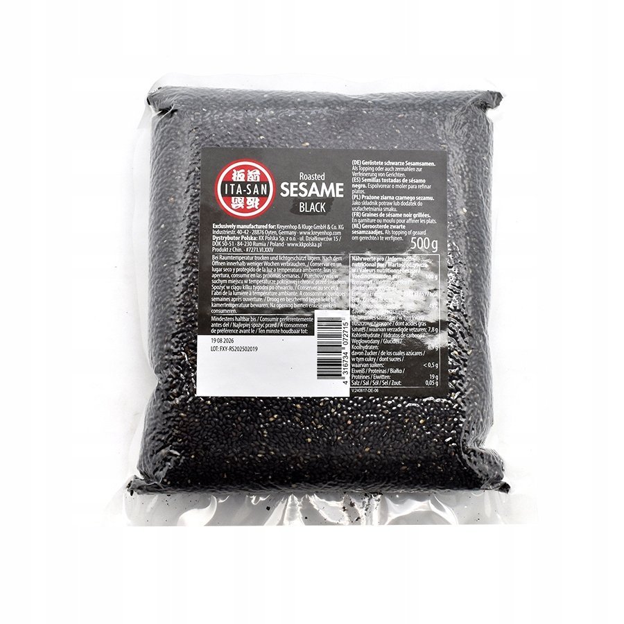 Sezam czarny prażony 500 g ITA-SAN
