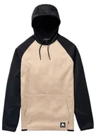 Bluzy męskie - bluza męska BURTON CROWN WEATHERPROOF PO SUMMIT TAUPE HEATHER/TRUE BLACK - miniaturka - grafika 1