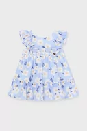 Sukienki i spódniczki dla dziewczynek - Mayoral sukienka bawełniana niemowlęca kolor niebieski mini rozkloszowana - miniaturka - grafika 1