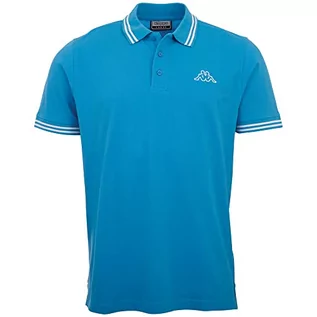 Koszule męskie - Kappa Deutschland Męska koszula polo ALEOT, niebieski Malibu Blue, standard - grafika 1