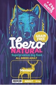 Ibero Naturalna Dziczyzna Bez Zbóż Adult - 12+2kg Gratis