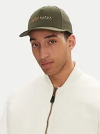Czapki męskie - Alpha Industries Czapka z daszkiem Label 106901 Zielony - miniaturka - grafika 1