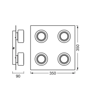 OSRAM Lampa sufitowa ORBIS FLAME, czarny, metal - Lampy sufitowe - miniaturka - grafika 1