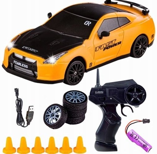 Auto Do Driftu Na Pilota 1:24 Autko Zdalnie Sterowane Drift 4X4 Nissan Gtr