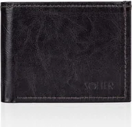 Portfele - Solier Elegancki brązowy skórzany męski portfel SOLIER MAKENZIE - miniaturka - grafika 1