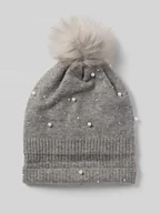 Czapki damskie - Czapka z pomponem i dodatkiem wełny model ‘JAROLINE’ - miniaturka - grafika 1