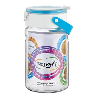 Szklany Słoik Z Plastikową Pokrywą 1,4L Niebieski - Pojemniki kuchenne - miniaturka - grafika 1