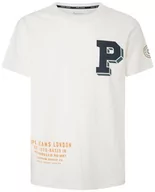Koszulki męskie - Pepe Jeans Koszulka męska Wonty, Biały (nie biały), XL - miniaturka - grafika 1