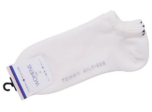 TOMMY  HILFIGER DAMSKIE STOPKI 2 PARY WHITE 343024001 300 - Rozmiar: 39-42 - Skarpetki damskie - miniaturka - grafika 1