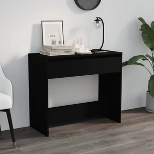 shumee shumee Stolik konsolowy czarny 89x41x76,5 cm - Konsole i sekretarzyki - miniaturka - grafika 1