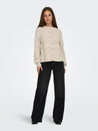 Swetry damskie - ONLY Sweter w kolorze beżowym - miniaturka - grafika 1