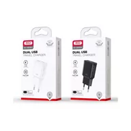 Ładowarki do telefonów - XO ładowarka sieciowa L92C 2x USB 2,4A biała - miniaturka - grafika 1