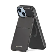 Etui i futerały do telefonów - Etui Dux Ducis RFID Rafi Mag Apple iPhone 15 MagSafe portfel z podstawką 3w1 czarne - miniaturka - grafika 1