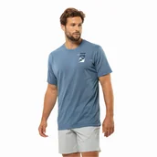 Koszulki męskie - Męski t-shirt Jack Wolfskin VONNAN S/S GRAPHIC T M elemental blue - L - miniaturka - grafika 1