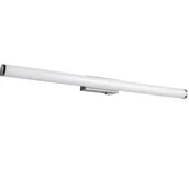 Lampy ścienne - Kinkiet ścienny Mattimo biały chromowany LED 8W 4000K 950lm nad lustro z włącznikiem wym: 5 x 80 cm szkło IP44 Trio - miniaturka - grafika 1