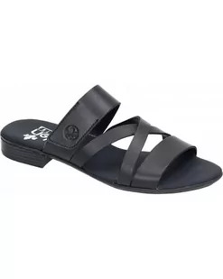 KLAPKI RIEKER - 900114-01 BLACK - Rieker - Klapki i japonki damskie - miniaturka - grafika 1