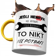 Kubki - Kubek Żółty Dla Henryka Kolegi Męża Prezent z Nadrukiem ze Zdjęciem + Opakowanie na prezent (wzór 02) - miniaturka - grafika 1