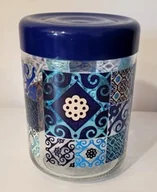 Pojemniki kuchenne - Słoik Excelsa Maiolica Blue z pokrywką, 800 ml, szkło - miniaturka - grafika 1