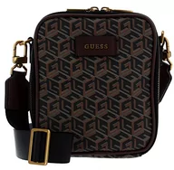 Torebki damskie - GUESS Men EDERLO Zipper Around Crossbody Bag, niebieska, czarny, jeden rozmiar - miniaturka - grafika 1