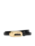 Paski - Calvin Klein Pasek Damski Elongated Chucnhy Buckle 15Mm LV04F7022G Czarny - miniaturka - grafika 1