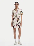 Sukienki - Desigual Sukienka koszulowa Monicawhite 25SWVW13 Écru Regular Fit - miniaturka - grafika 1