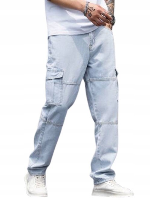 SHEIN MĘSKIE SPODNIE JEANSOWE NIEBIESKIE S 1ŁYI