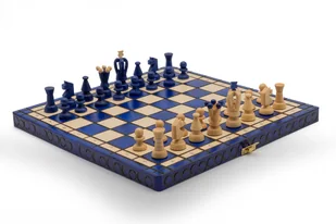 Szachy Królewskie średnie niebieskie 35 cm/szachy do nauki/ producent - Gry planszowe Szachy Królewskie średnie niebieskie 35 cm/szachy do nauki/ producent - Gry planszowe - miniaturka - grafika 1