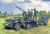 Modele do sklejania - Model plastikowy Sd.Kfz 10/4 z Flak 30 i załogą 1/35 Italeri - miniaturka - grafika 1