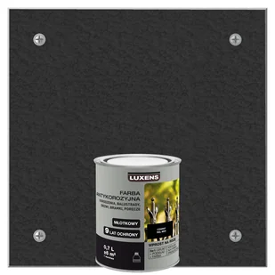 Farba antykorozyjna 0.7 l czarny Młotkowy LUXENS - Farby do metalu - miniaturka - grafika 1