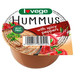 Sante Hummus z Papryką na Ostro Lovege bezglutenowy 115g - - Hummus - miniaturka - grafika 1