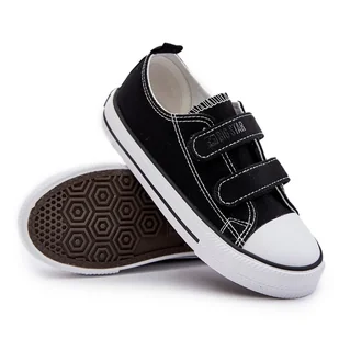 Trampki Dziecięce Na Rzepy Big Star OO374008 Czarne - Buty dla dziewczynek - miniaturka - grafika 1