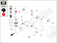 Układ zawieszenia - akcesoria - Poduszka amortyzatora TEDGUM 00390154 B25D28380A 00390154 - miniaturka - grafika 1