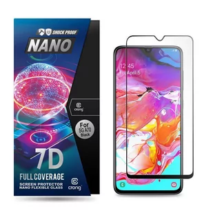 Crong 7D Nano Flexible Glass - Szkło hybrydowe 9H na cały ekran Samsung Galaxy A70 - Szkła hartowane na telefon - miniaturka - grafika 1