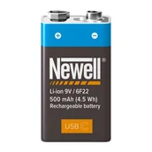 Ładowarki i akumulatory - Newell Akumulator Newell 9 V USB-C 500 mAh - miniaturka - grafika 1