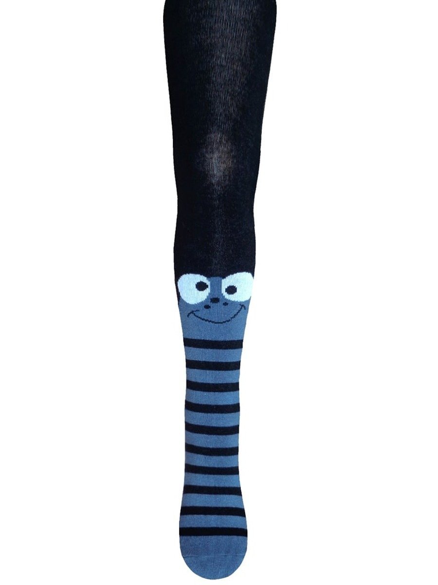 Dziewczęce rajstopy bawełniane żaba czarne Milusie r.92/98