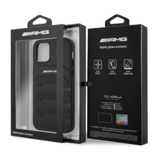 AMG AMHCP12LGSEBK iPhone 12 Pro Max 6,7" czarny/black hardcase Leather Debossed Lines - Etui i futerały do telefonów - miniaturka - grafika 8