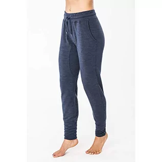 Spodnie damskie - super.natural super.natural wygodne damskie spodnie do biegania, z wełny merynosów, W Essential Cuffed Pant. niebieski Dunkelblau Meliert X-L SNW013830 - grafika 1