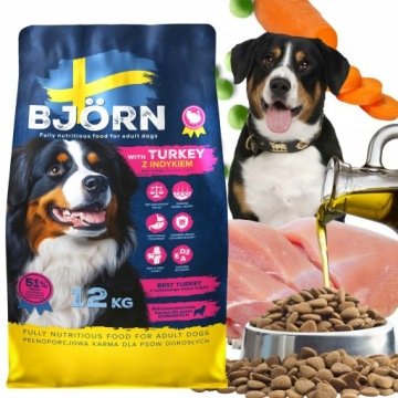 BJORN z Indykiem - sucha karma dla psa - 12kg