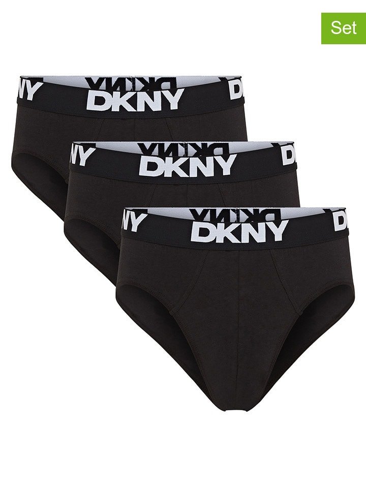 DKNY Slipy (3 pary) w kolorze czarnym