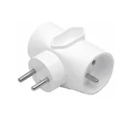 Przedłużacze i rozgałęźniki - Rozgałęźnik 2 gniazda z uziemieniem okrągłe + 1 gniazdo bez uziemienia płaskie 2x2p+1x2p - miniaturka - grafika 1