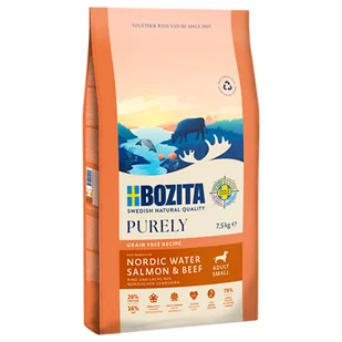 Bozita Dog Purely Adult Small Grain Free, łosoś i wołowina - 7,5 kg - Sucha karma dla psów - miniaturka - grafika 1
