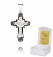 Biżuteria dla dzieci - 925 Srebrny Krzyżyk Prawosławny 3,42 g 4,3 cm K21 - miniaturka - grafika 1