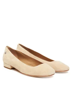 LAUREN RALPH LAUREN Półbuty Emellie 802974358001 Beżowy - Mokasyny damskie - miniaturka - grafika 1