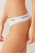 Majtki damskie - CALVIN KLEIN STRINGI DAMSKIE Z LOGO RÓŻ L W_A TIA - miniaturka - grafika 1