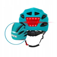 Kaski rowerowe - Kask rowerowy z diodami Led z przodu i z tyłu do roweru Beeper r. L - miniaturka - grafika 1